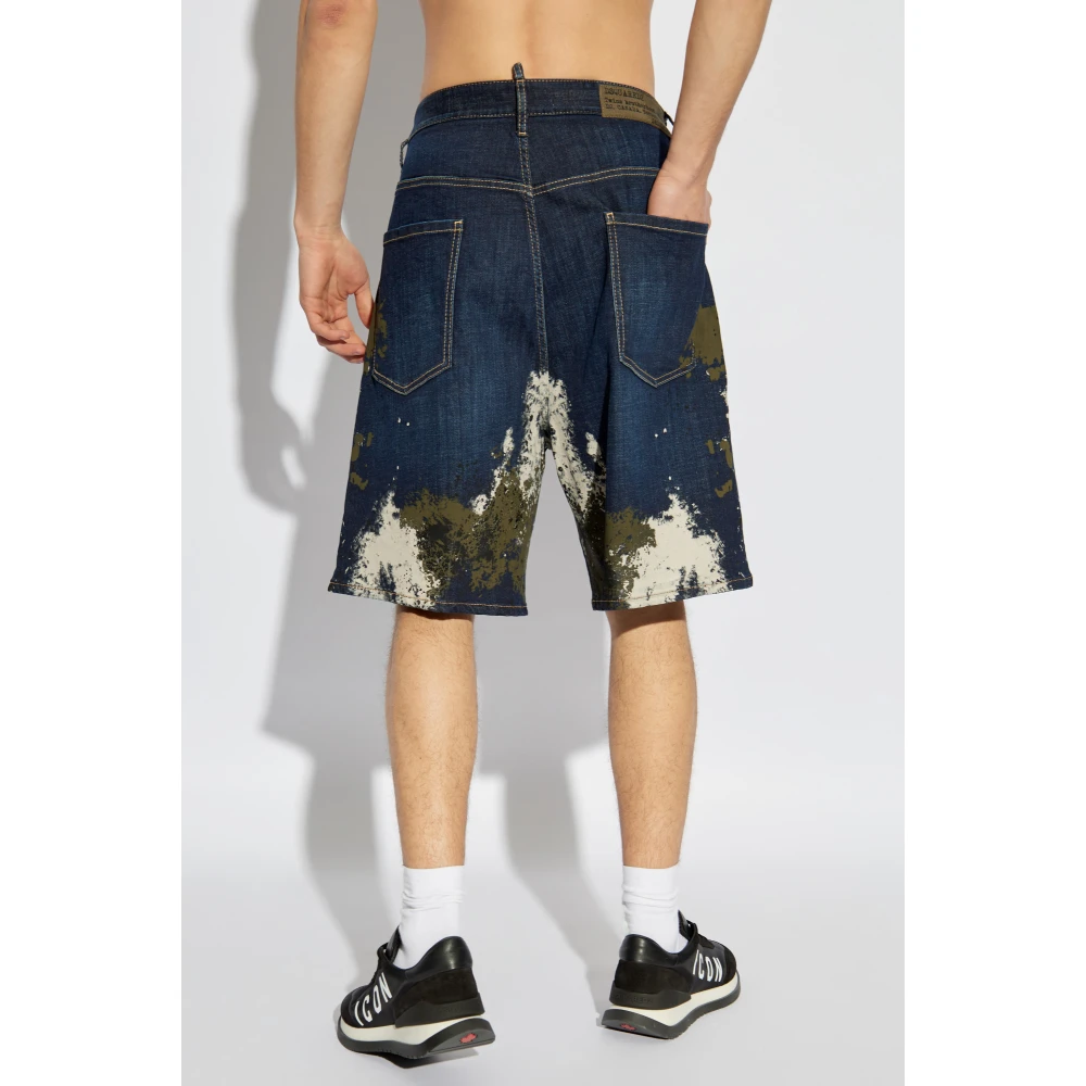 Dsquared2 Verf effect shorts Blue Heren