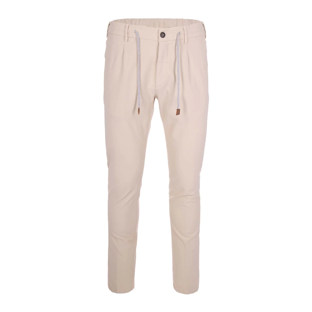 Eleventy Mannelijk Beige Broeken Heren, W33, Katoen, Chinos