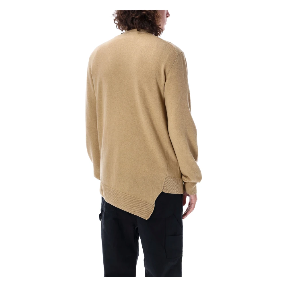 Comme des Garçons Asymmetrische Cardigan Lacoste Brown Heren