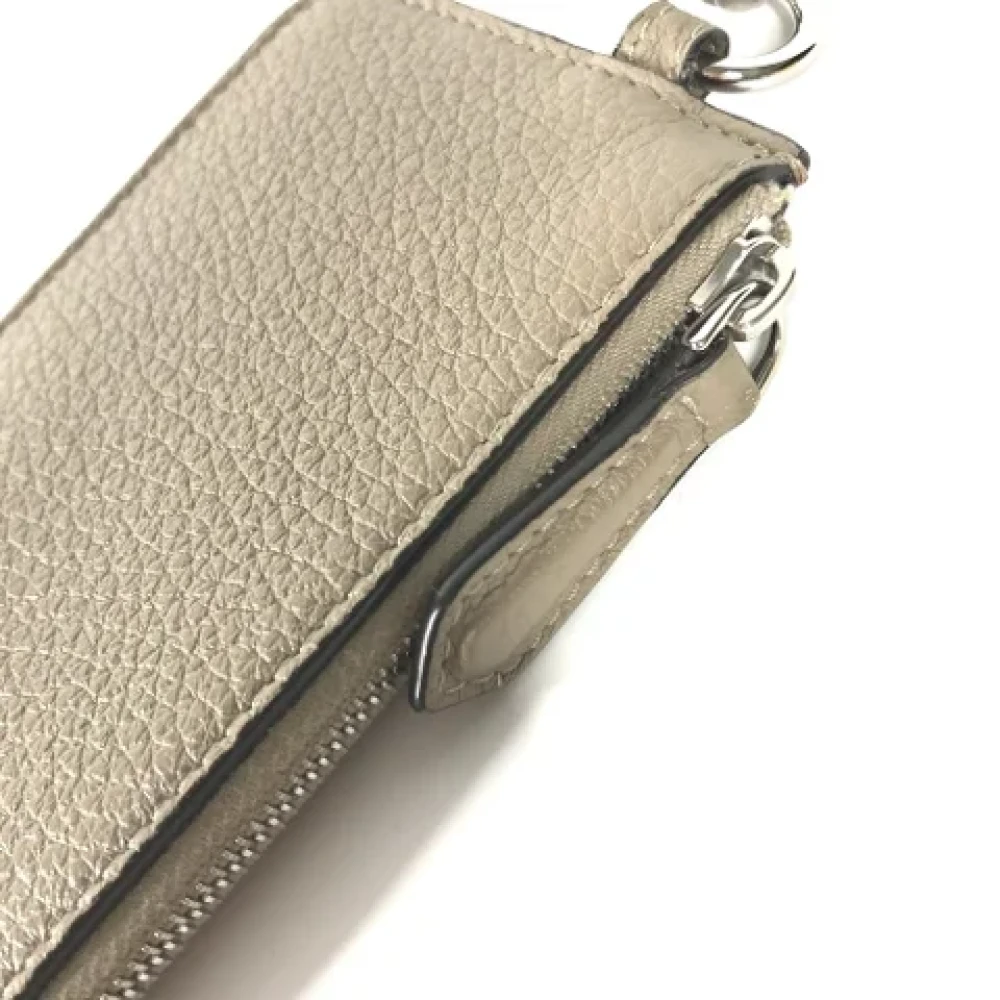 Fendi Vintage Pre-owned Leather wallets Beige Dames