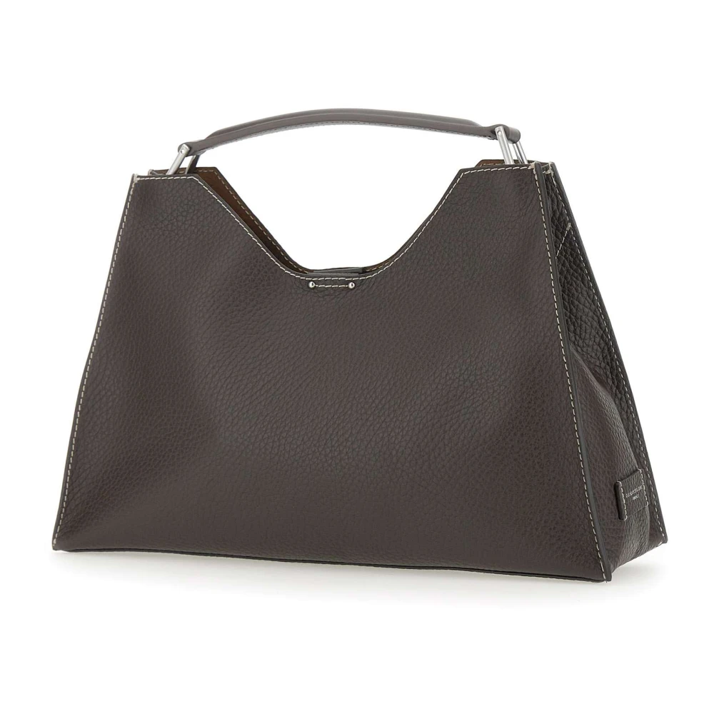 Gianni Chiarini Women's Brown Aurora Maxi Grain Leather Handbag - Handbags - One Size - Bags