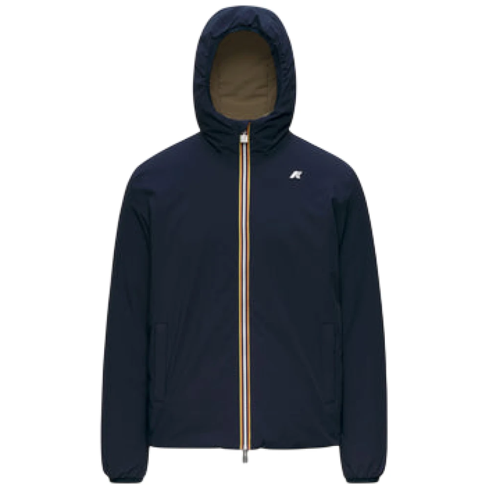 K-Way Jack St Warm Short Reversible Parka Men's Navy Blue/Green Medium - La Redoute - Image 6