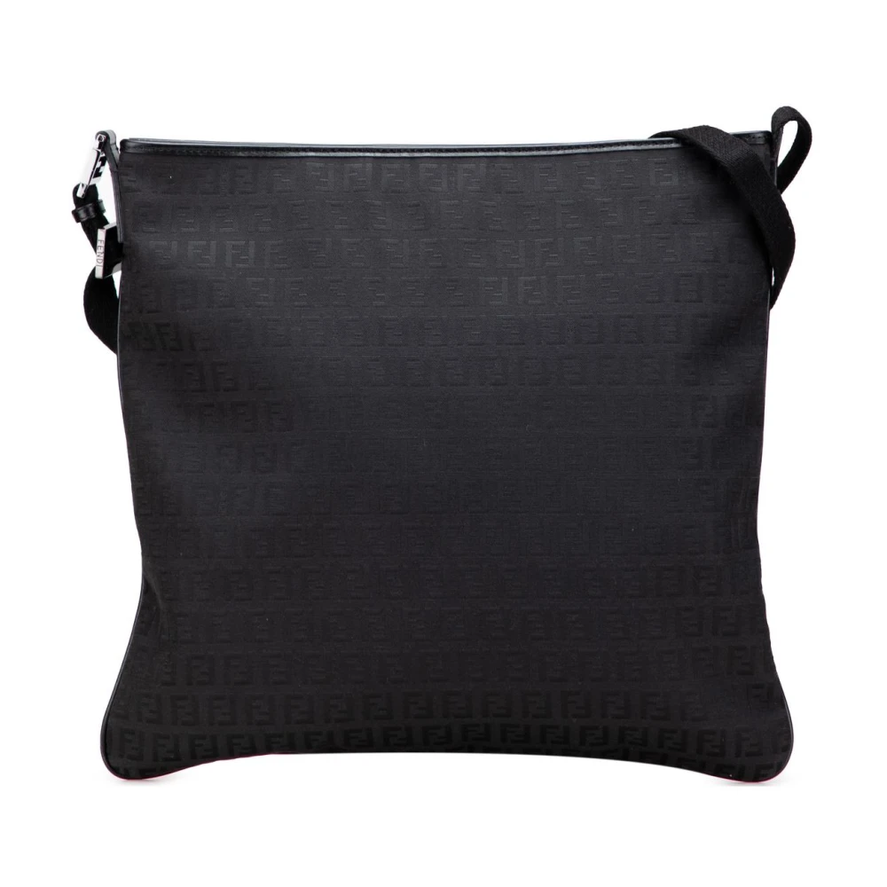 Fendi Vintage Women's Black Pre-Owned Classic Textile Shoulder Bag
