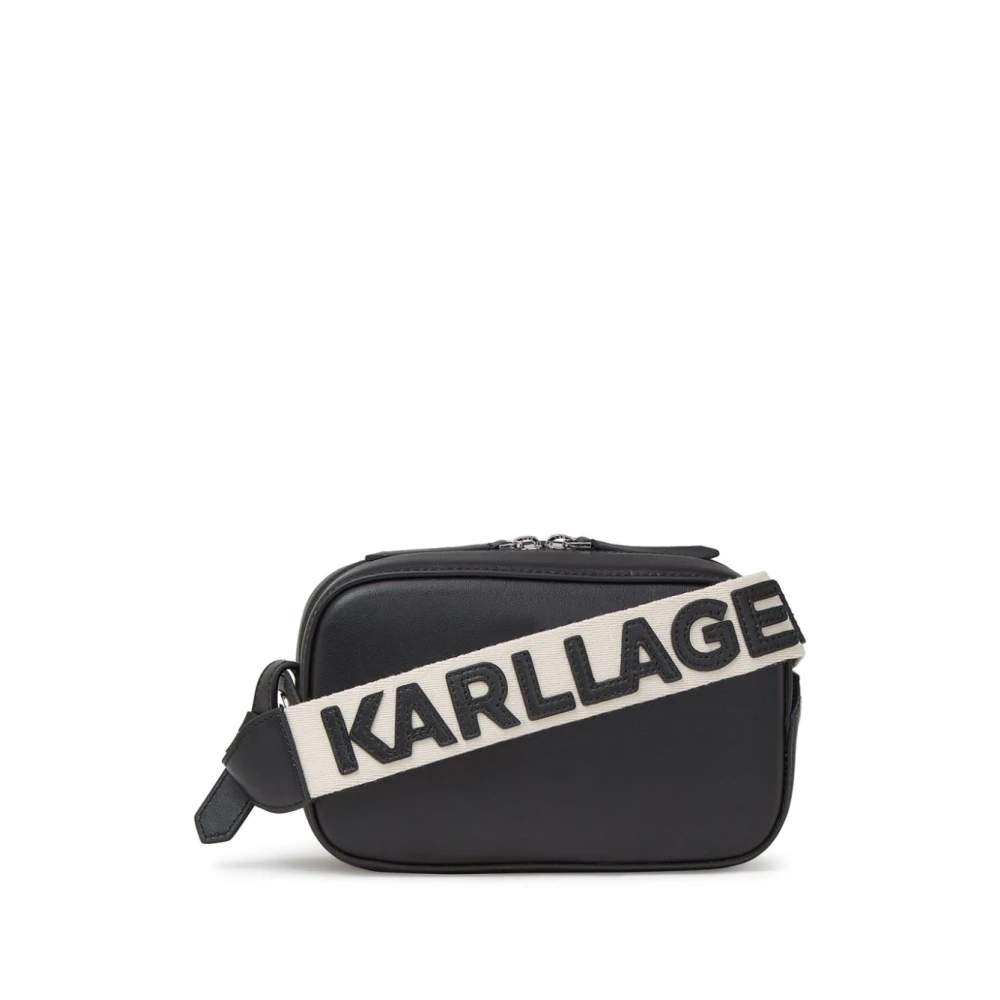 Karl Lagerfeld Cameratas Zwart Cirkelvormig Geperforeerd Logo Black Dames