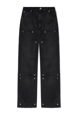Jeans med råa fållar