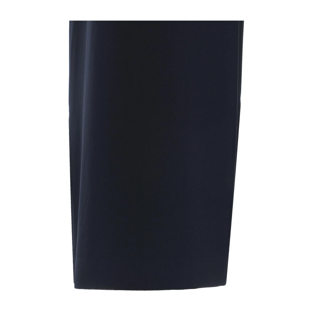 Norma Kamali Blauwe Wijde Pijp Stretch Broek Blue Dames