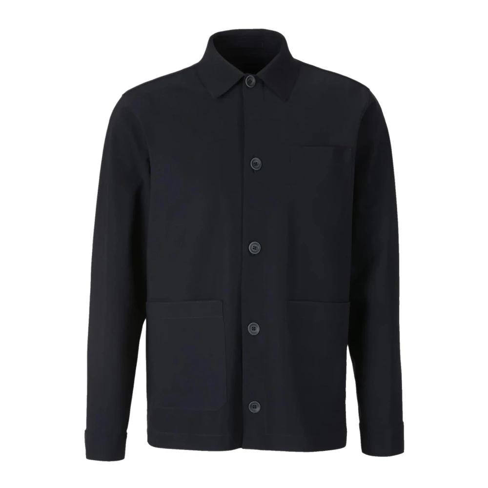 Herno Blauwe Knoopjas Klassieke Stijl Blue Heren