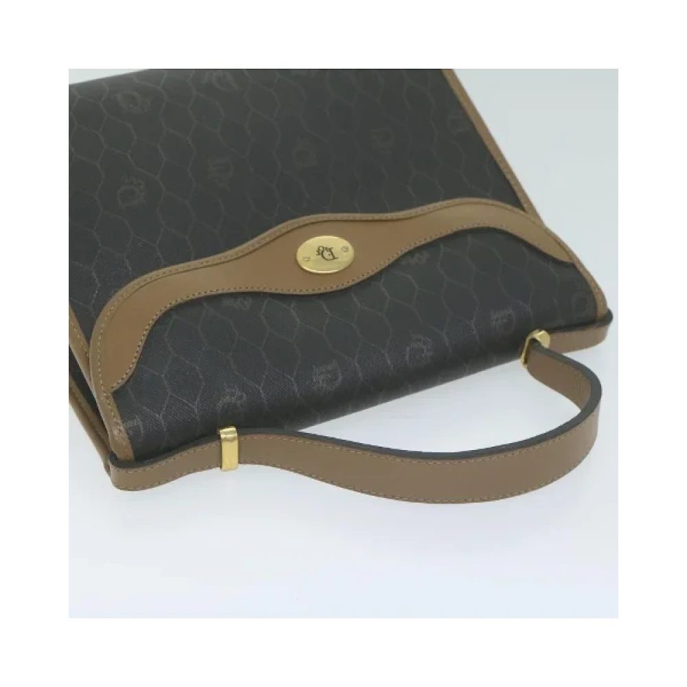 Dior Vintage Pre-owned Canvas handbags Black Dames
