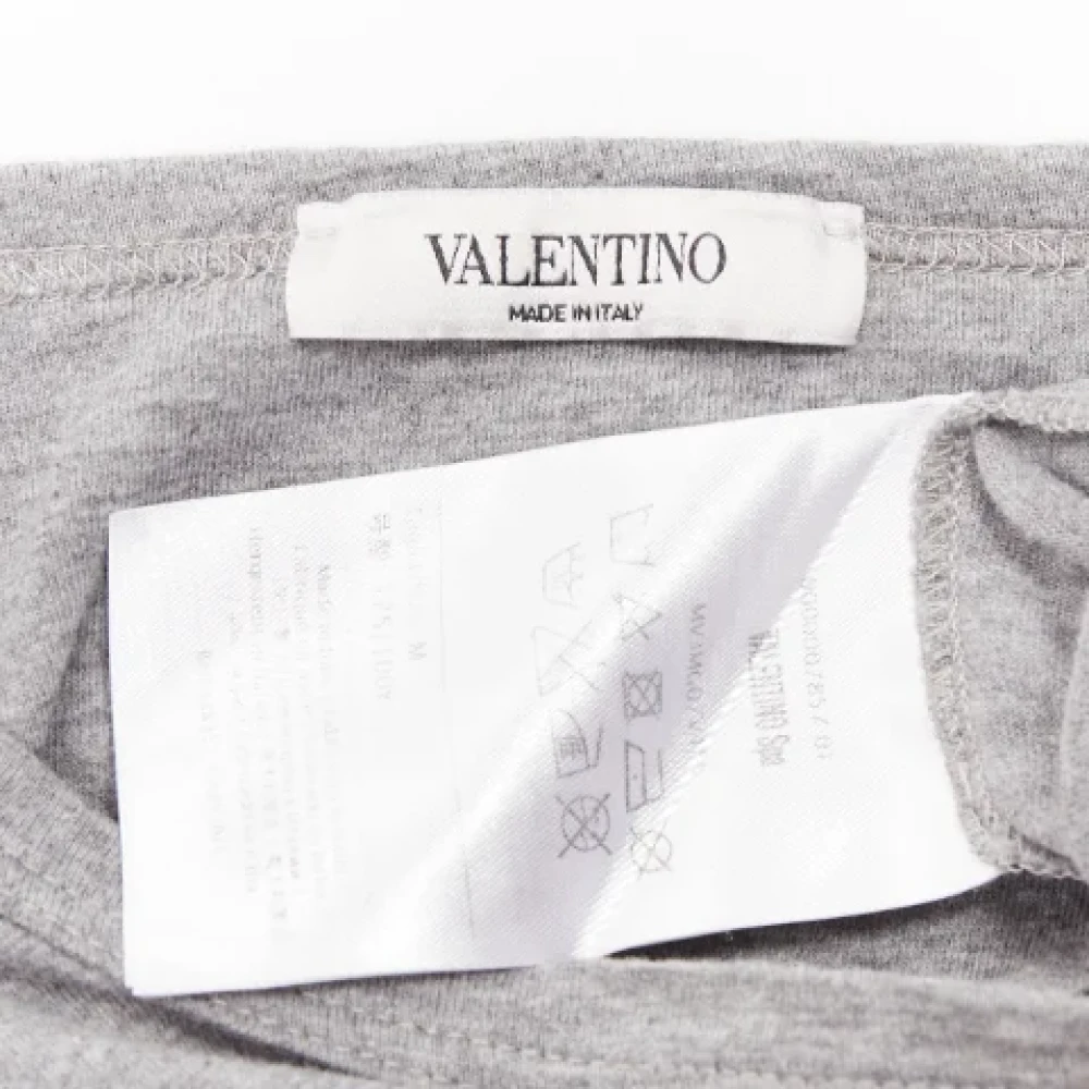 Valentino Vintage Pre-owned Cotton tops Gray Heren