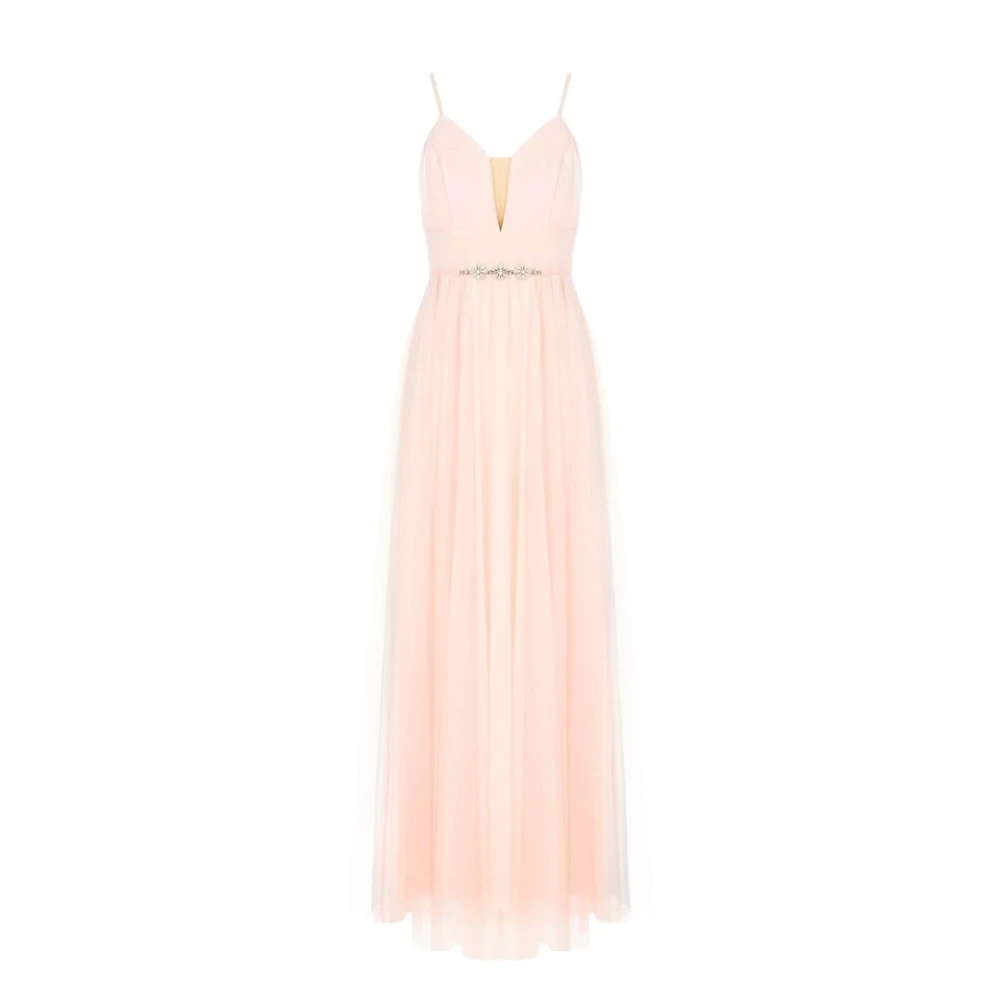 RINASCIMENTO Effen Maxi-jurk met Juweeldetails Pink Dames