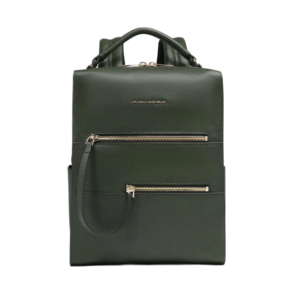 Piquadro Femme Vert Sacs, Taille: One Size Sac À Dos Pour Ordinateur Et Ipad® Avec Protections Antichoc Et Rfid