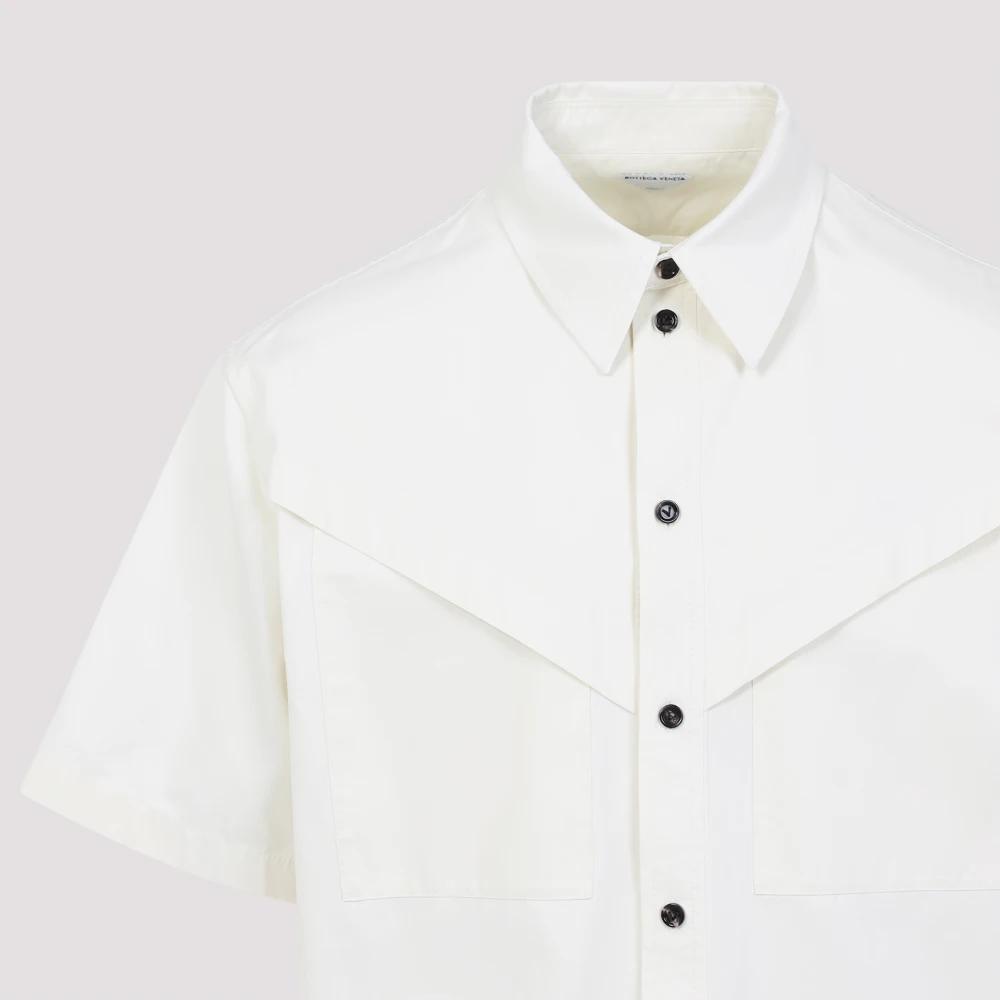 Bottega Veneta Witte Katoenen Overhemd Stijlvolle Elegantie White Heren