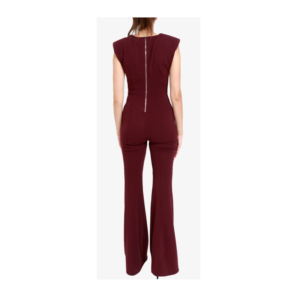 Aniye By Wijde Broek Jumpsuit met Schoudervullingen Red Dames