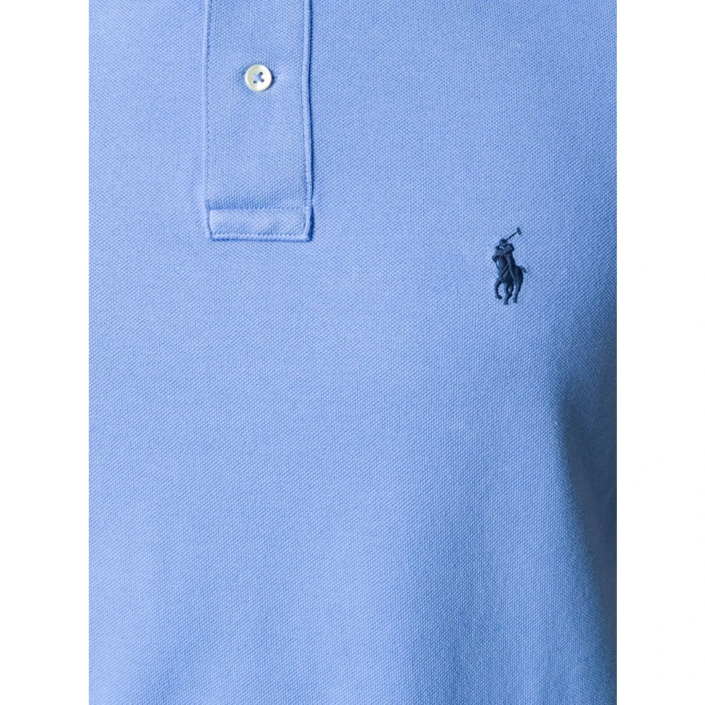 Polo Ralph Lauren Lichtblauw Geborduurd Logo Poloshirt Blue Heren