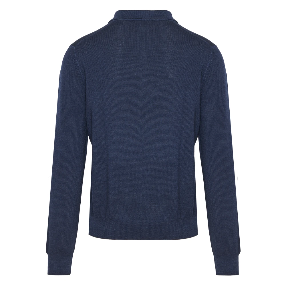 Gran Sasso Wollen Polo Shirt Gemaakt in Italië Blue Heren