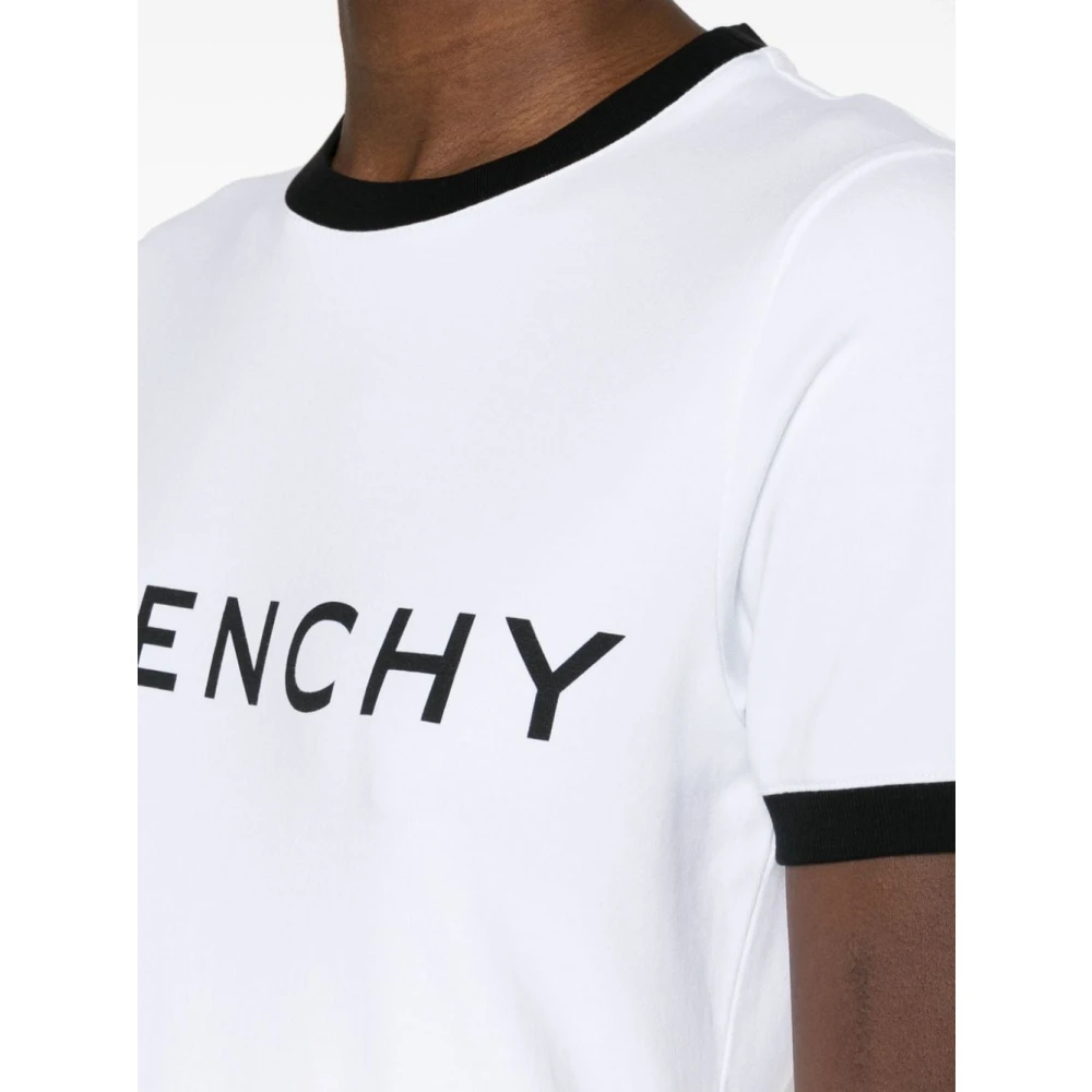 Givenchy Twee-Tone Design T-shirts en Polos White Dames