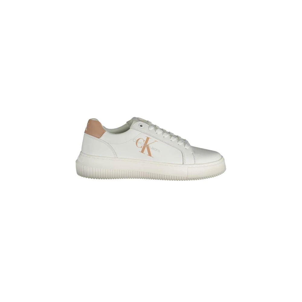 Calvin Klein Women's White Polyester Lowtop Sneaker