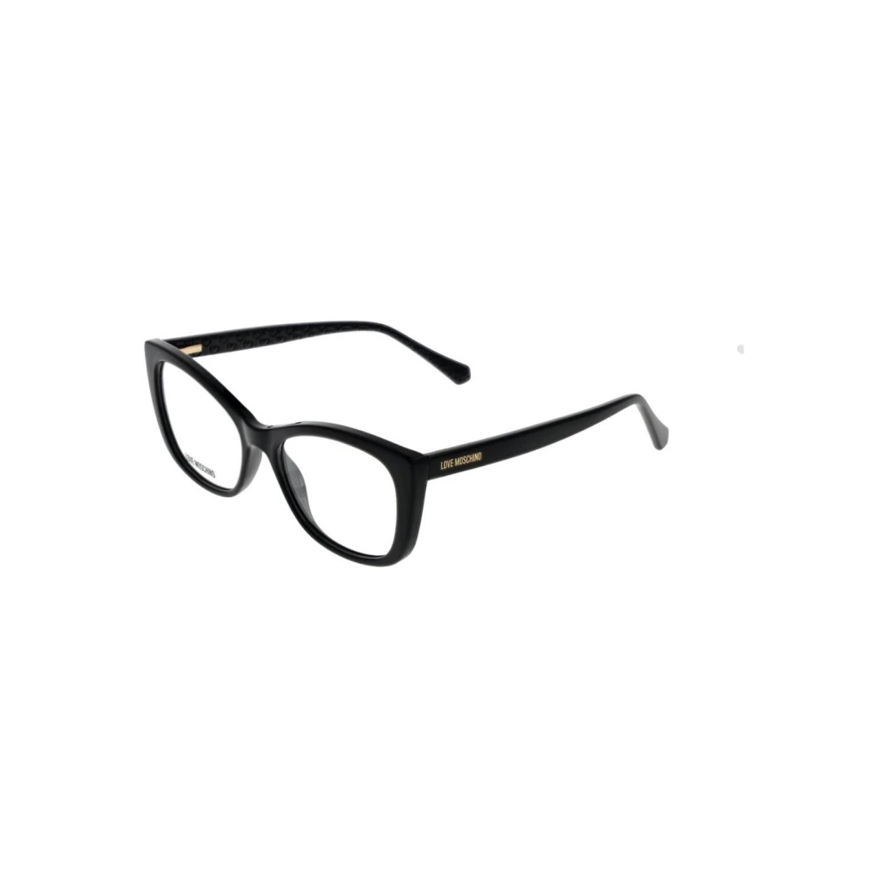 Love Moschino Women's Black Glasses, One Size, Butterfly Optical Frames