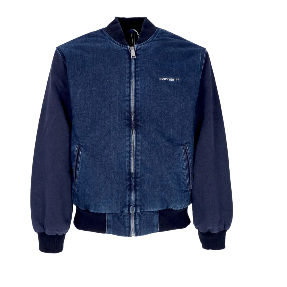 Carhartt WIP Blauwe Stone Washed Bomberjack Blue Heren