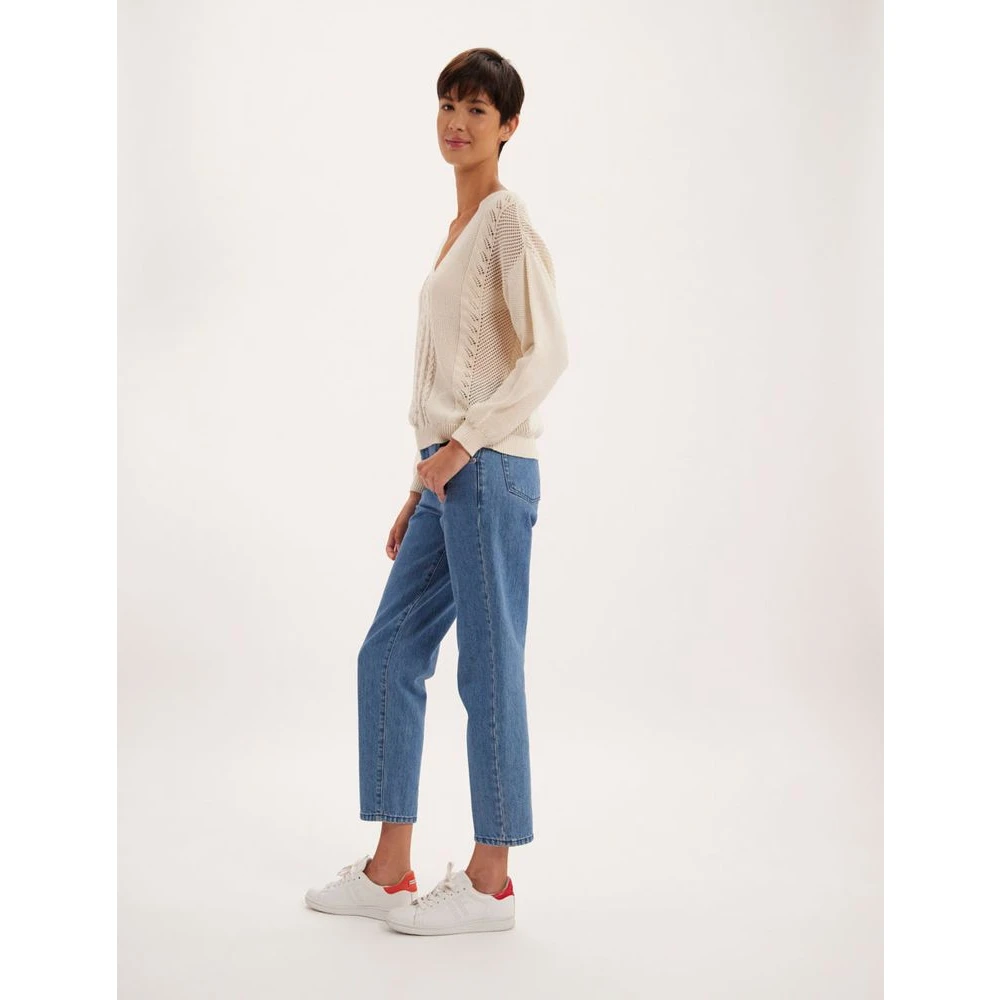 Ines De La Fressange Paris Trendy Ecru Jumper Beige Dames