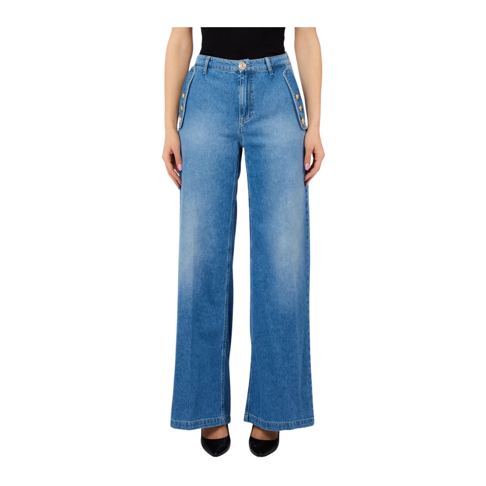 Liu Jo Women's Blue Wide Jeans