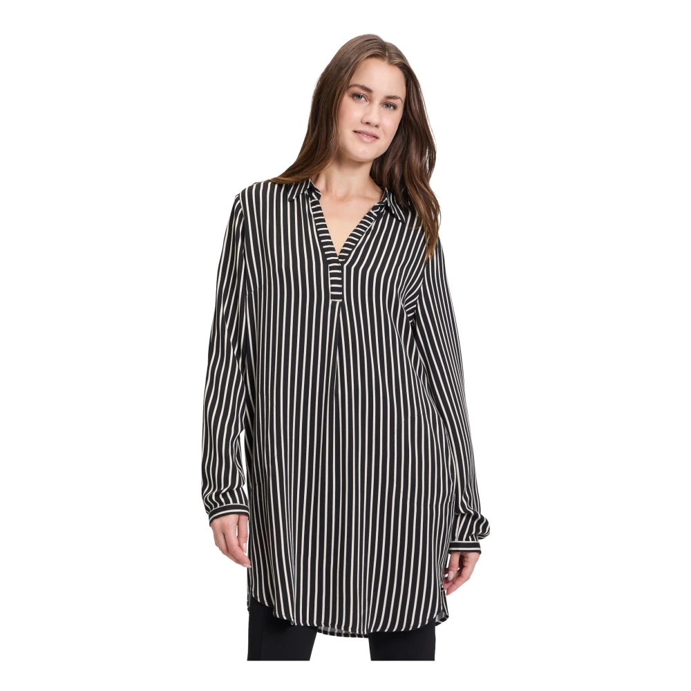 Betty Barclay Gestreepte blouse met zakken Black Dames