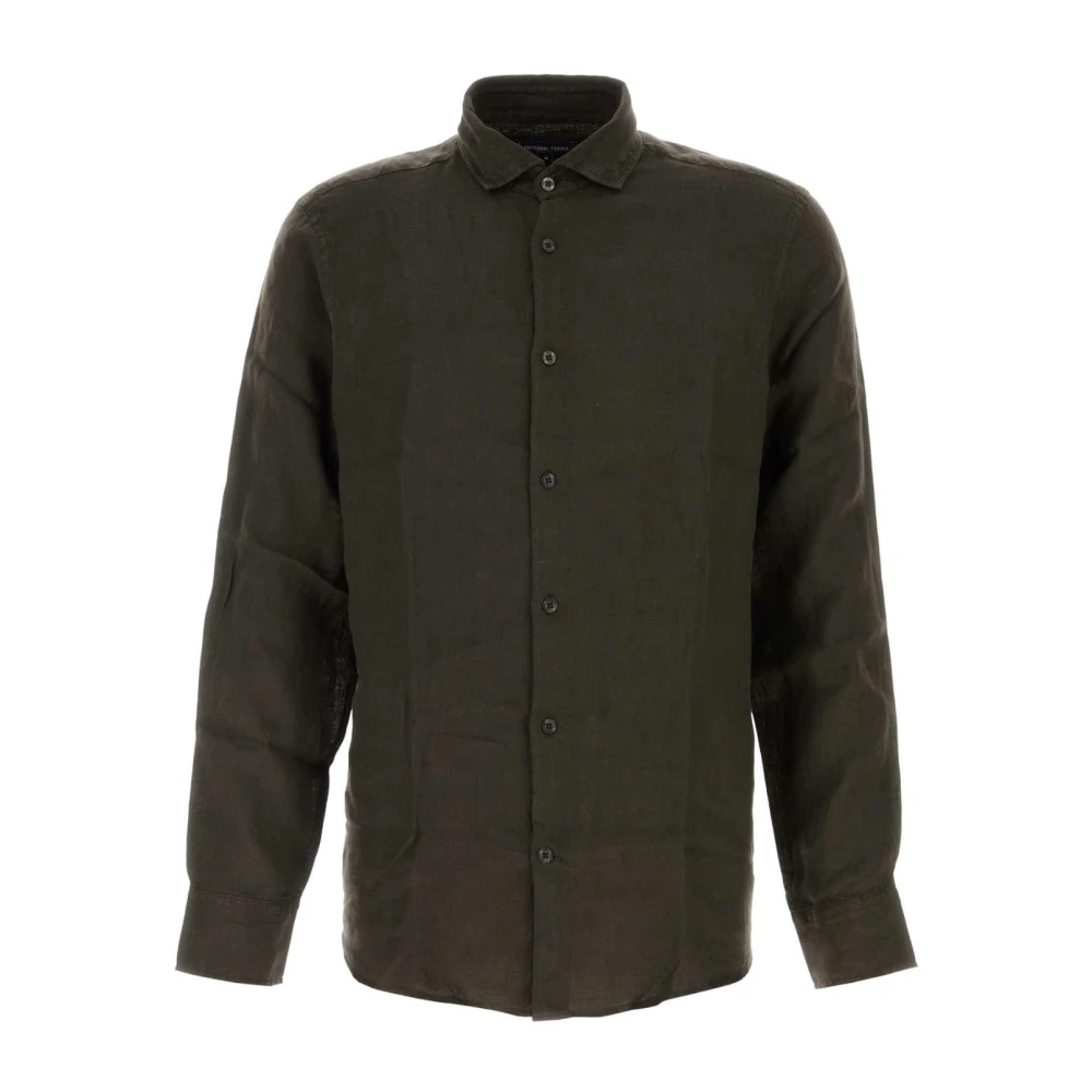 Frescobol Carioca Men's Brown Antonio Linen Shirt