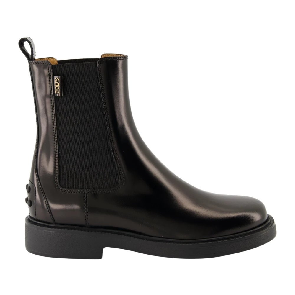 Tod's Women's Black Chelsea Boots, 3 Uk, Leather Ankle Boots