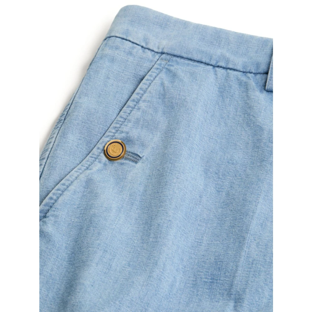 Valentino Garavani Heldere Blauwe Wide-Leg Cropped Jeans Blue Heren