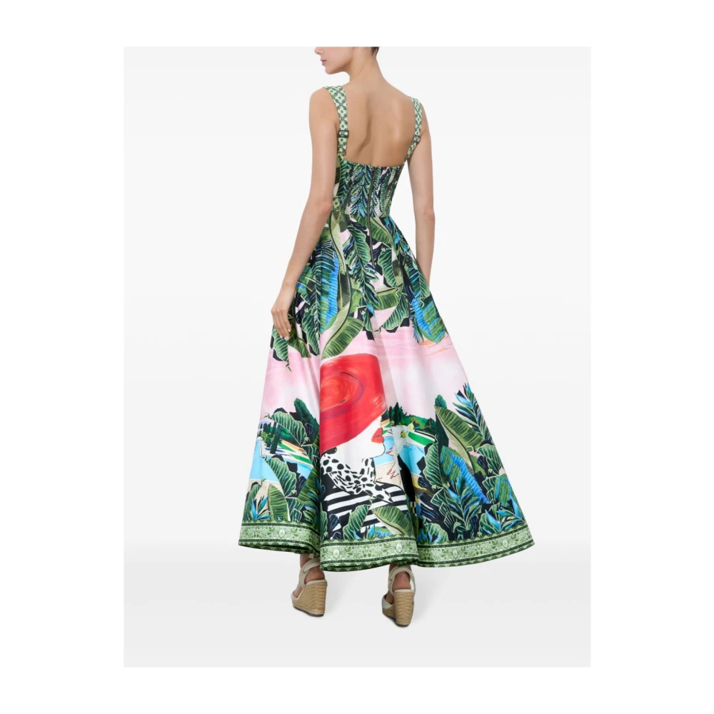 alice + olivia Grafische Print Balconette Stijl Jurk Multicolor Dames