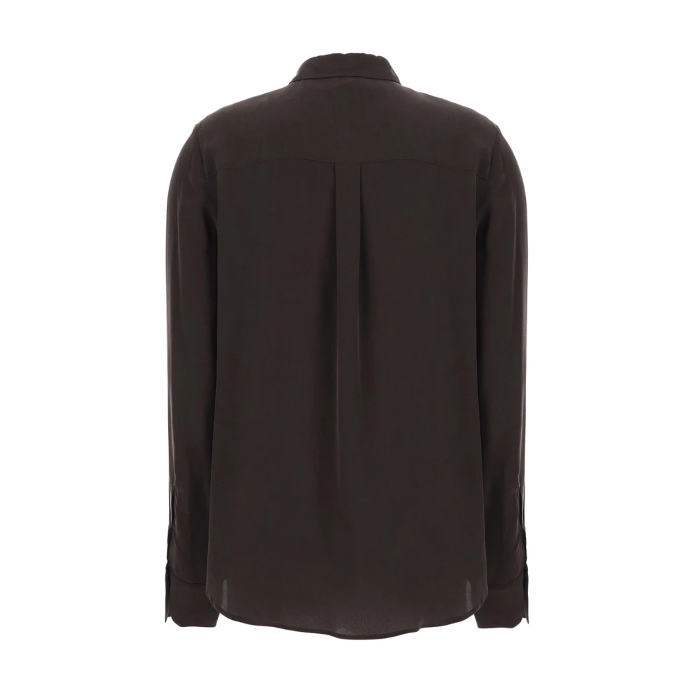 Pinko Women's Brown - Sand-Wash Silk Shirt - 40 - Image 2