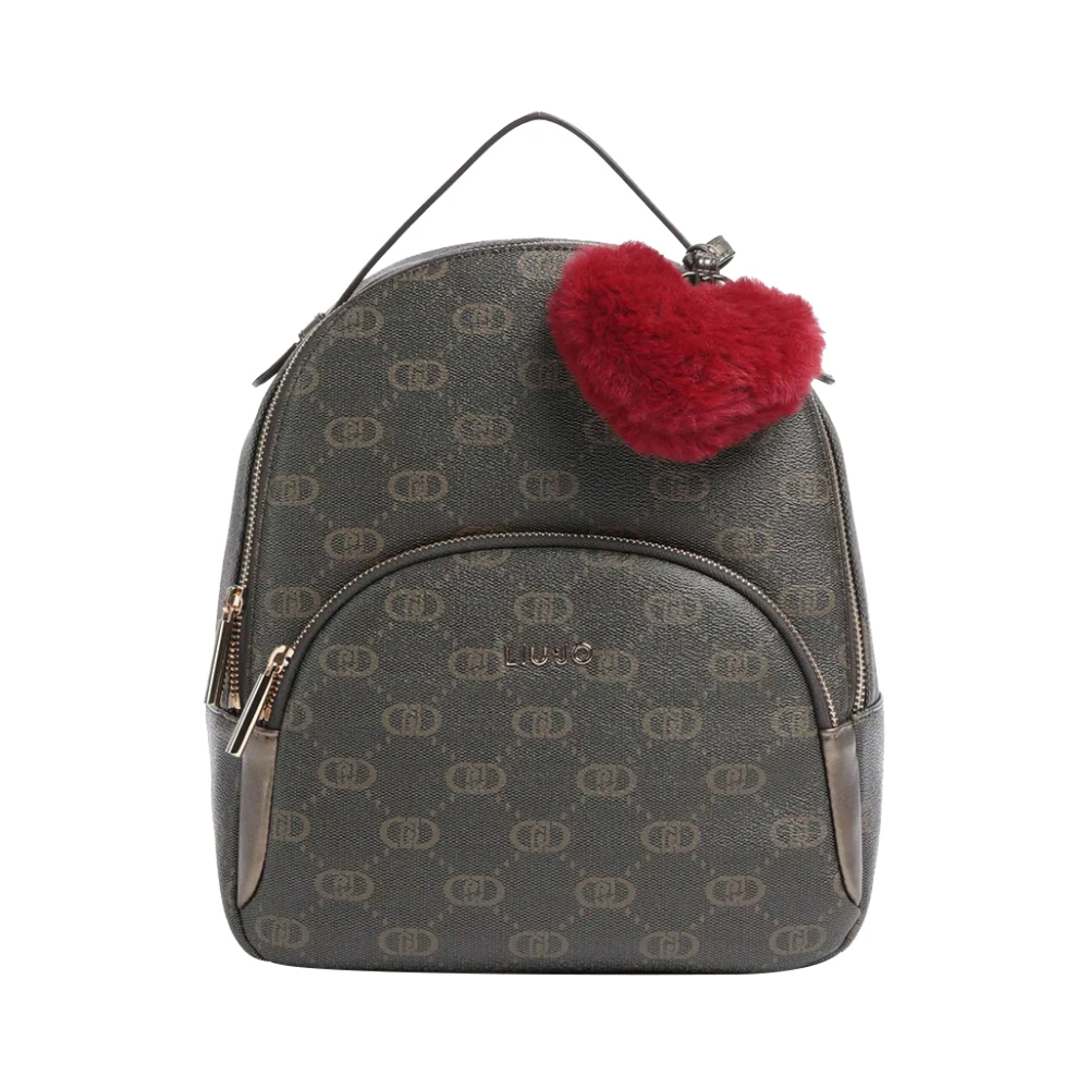 Liu Jo Bruine Leren Rugzak Elegant Praktisch Brown Dames