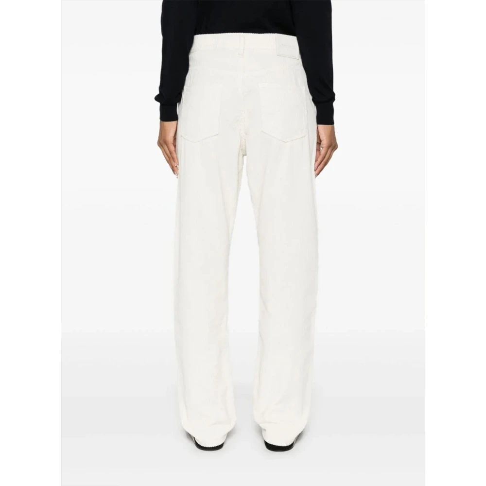 Jacob Cohën Witte Corduroy Broek Rechte Pijp White Dames