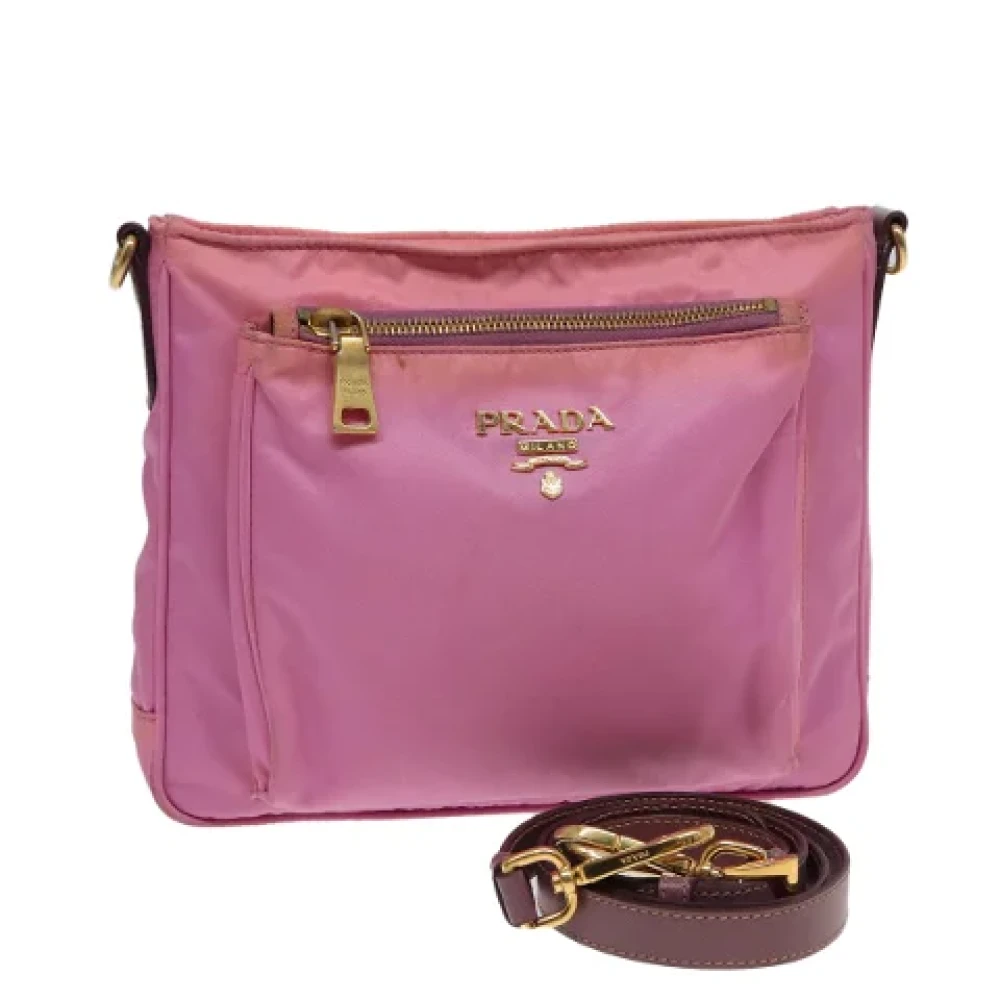 Prada Vintage Pre-owned Nylon prada-bags Pink Dames