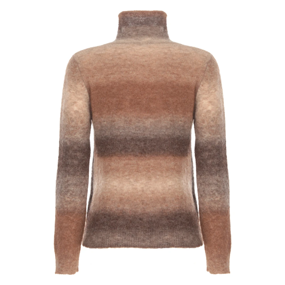 Kangra Bruine Cashmere Alpaca Hoge Hals Trui Brown Dames