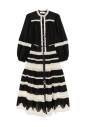 robe-midi-en-coton-noir-et-blanc