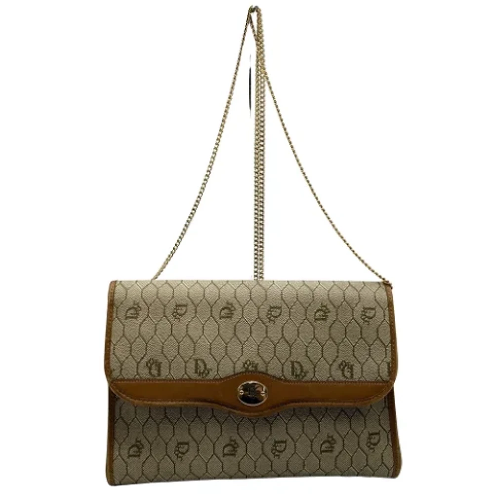 Dior Vintage Pre-owned Canvas dior-bags Beige Dames