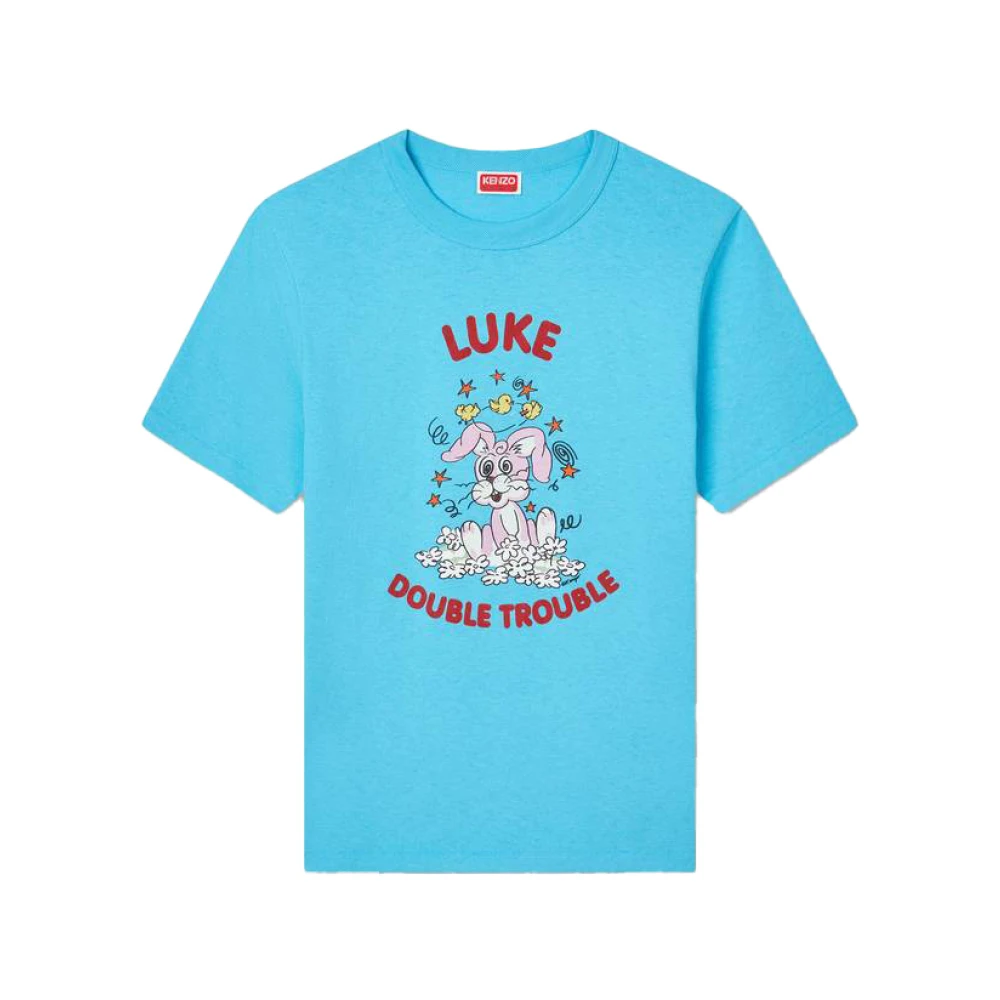 Kenzo Men's Blue Cartoon T-Shirt
