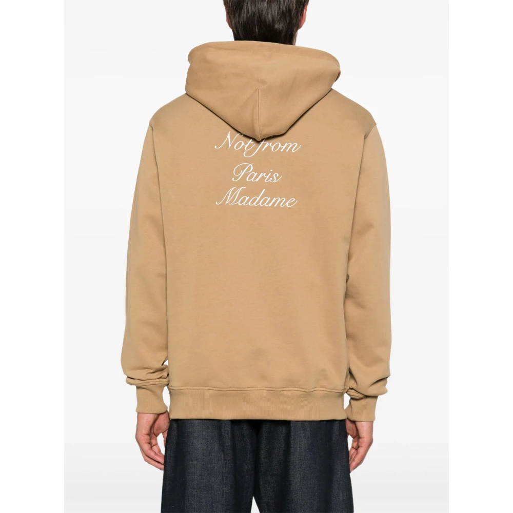 Drole de Monsieur Calligraphy Ice Brown Hoodie Sweaters Brown Heren