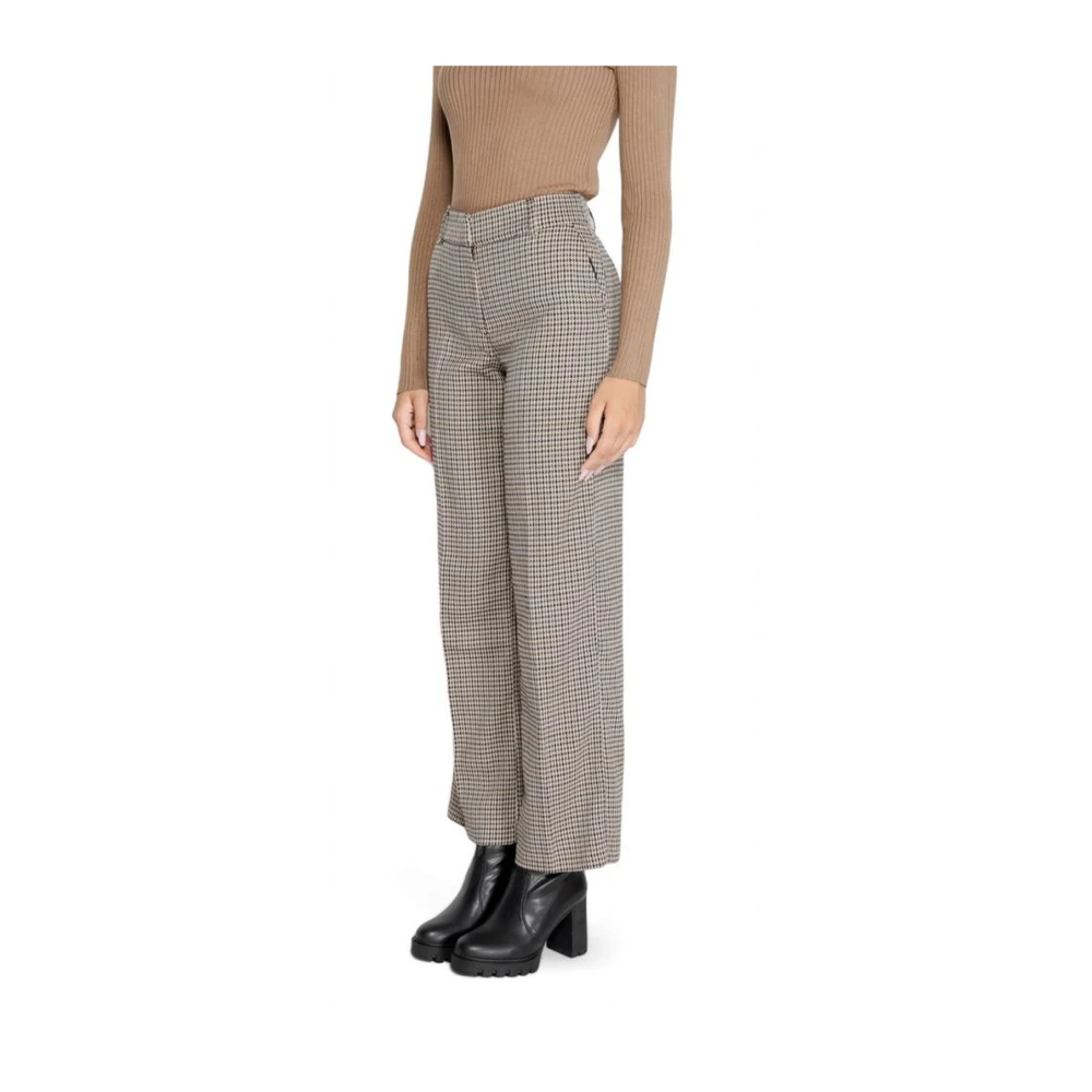 Only Beige Tailored Polyester-Blend Broek Gray Dames