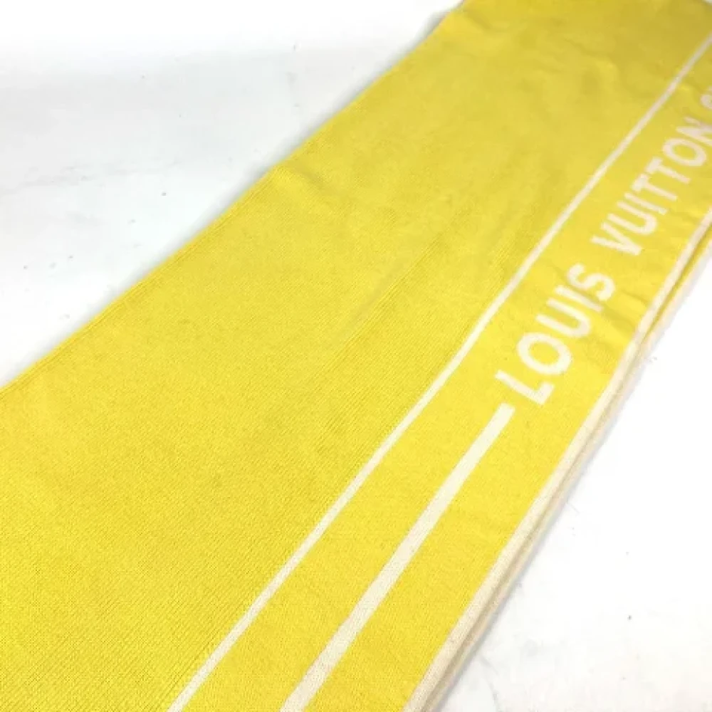 Louis Vuitton Vintage Pre-owned Cotton scarves Yellow Dames