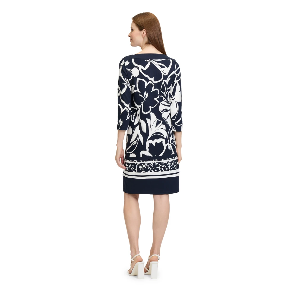 Betty Barclay Jerseyjurk met 3 4 mouwen Blue Dames