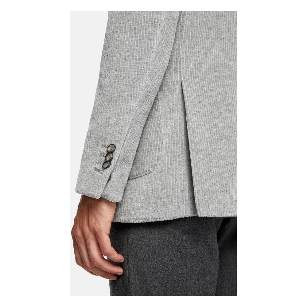 Boggi Milano Corduroy Katoenen Stretch Blazer Style Cernobbio Gray Heren