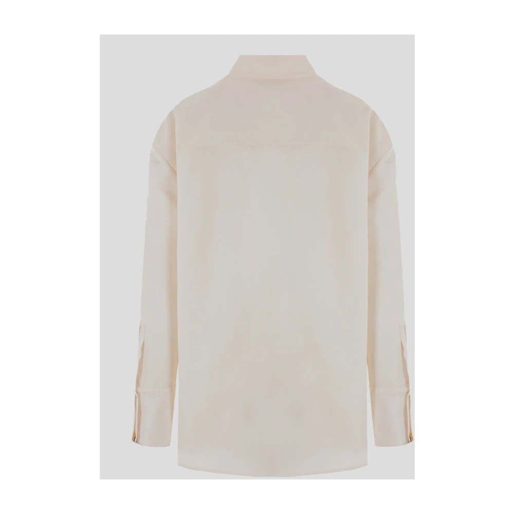 Saint Laurent Geribbelde Shirt Beige Heren