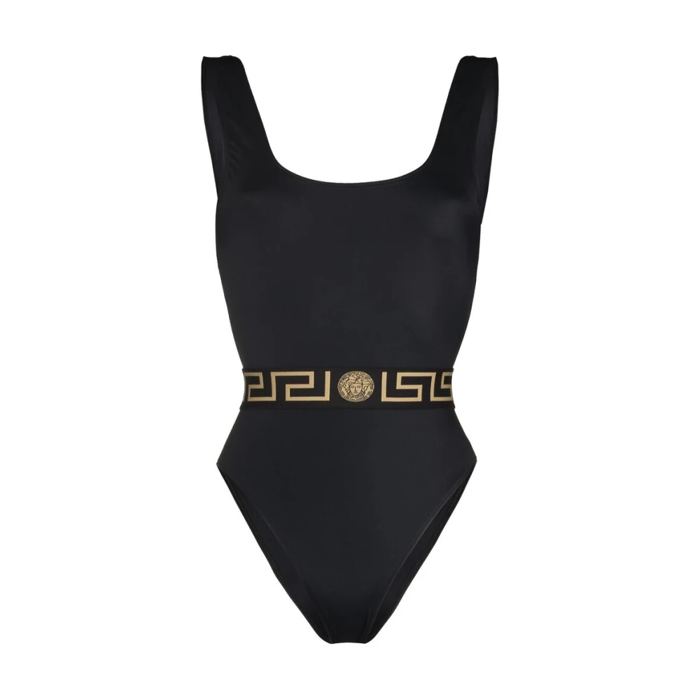 Versace Zwart Greca Detail Strandkleding Black Dames