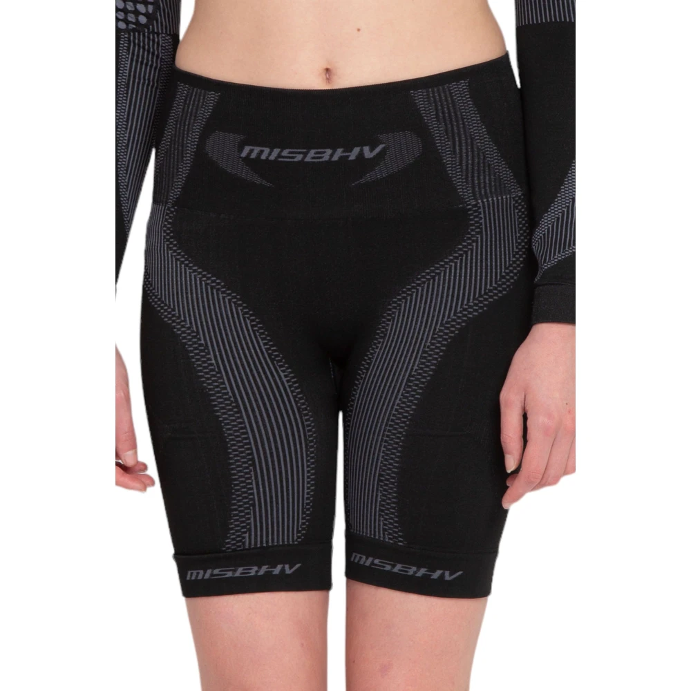 Misbhv Actieve Biker Shorts in Gedempt Zwart Black Dames