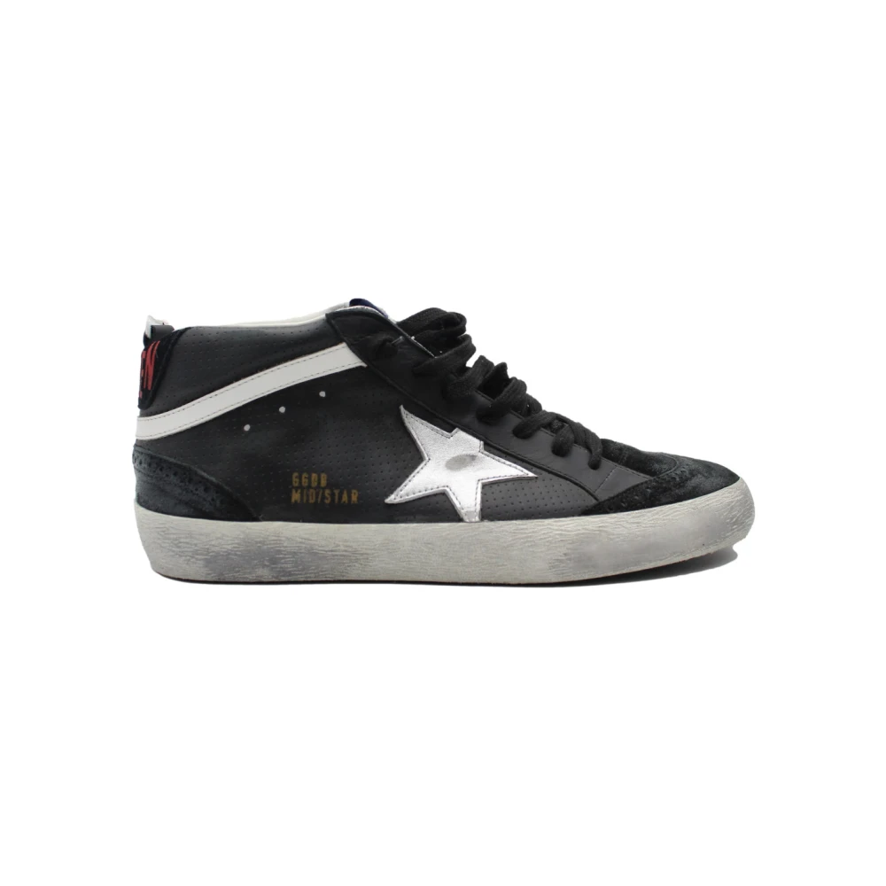 Golden Goose Mid Star Zwart Wit Sneakers Multicolor Heren