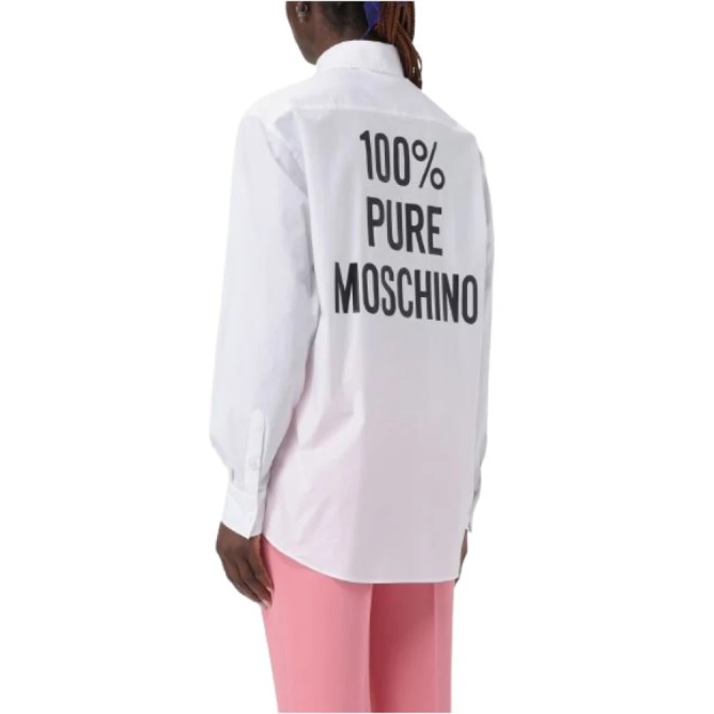 Moschino Wit Overhemd Ss24 Stijlvol Ontwerp White Dames