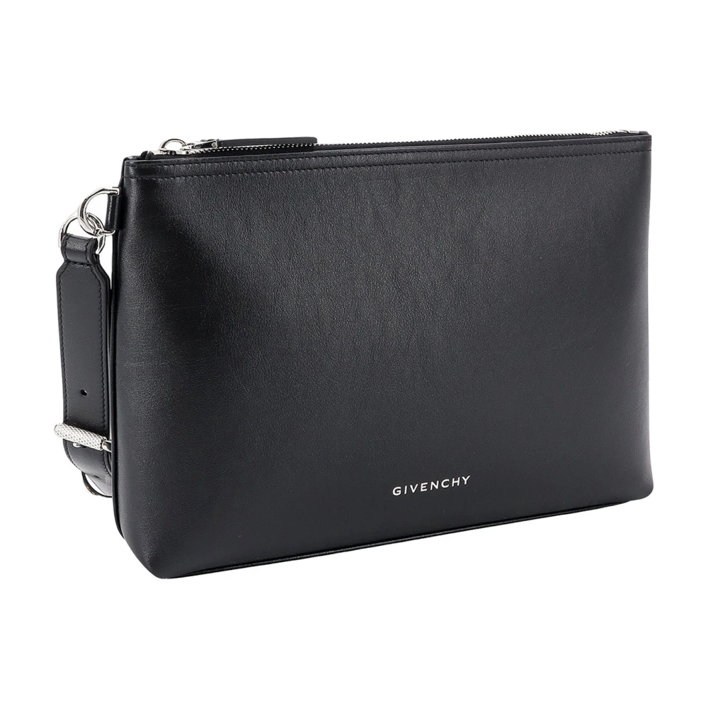 Givenchy Voyou pouch van generfd leer Black Heren