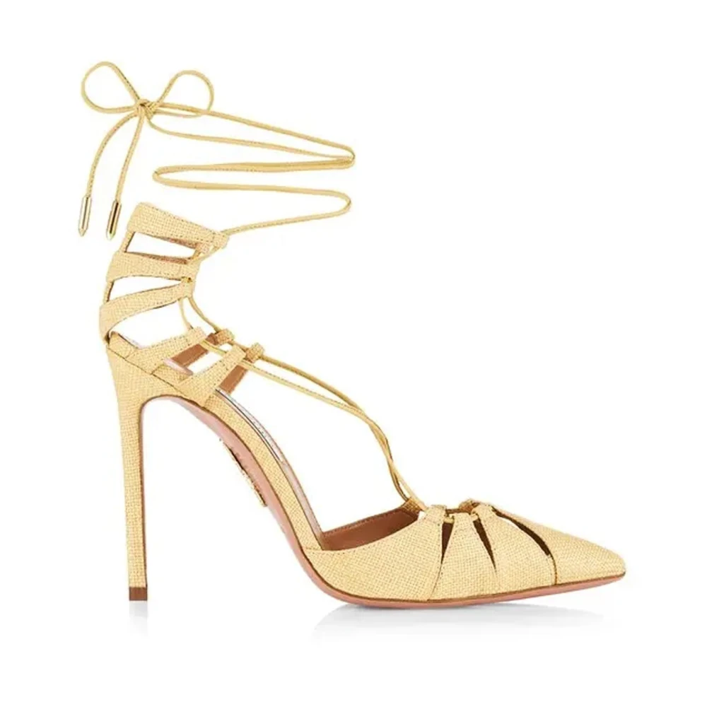 Aquazzura Women's Yellow Pumps,, Pumps Bellissima Sandals Size 4